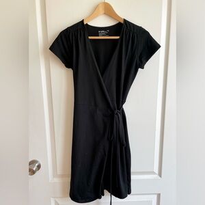 Pact | Dresses | Pact Organic Cotton Black Wrap Dress Size Xs | Poshmark